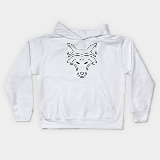 Shadow Wolf Spirit Design Kids Hoodie